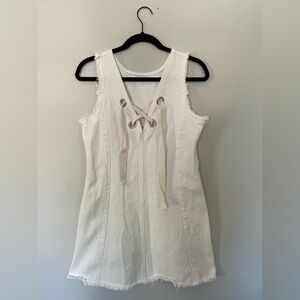 Sage The Label white denim dress
